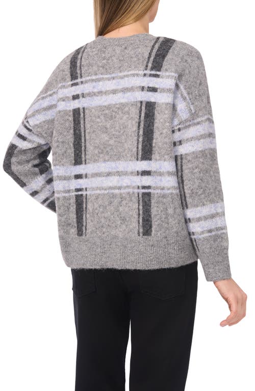 Halogenr Halogen(r) Plaid Jacquard Crewneck Sweater In Gray