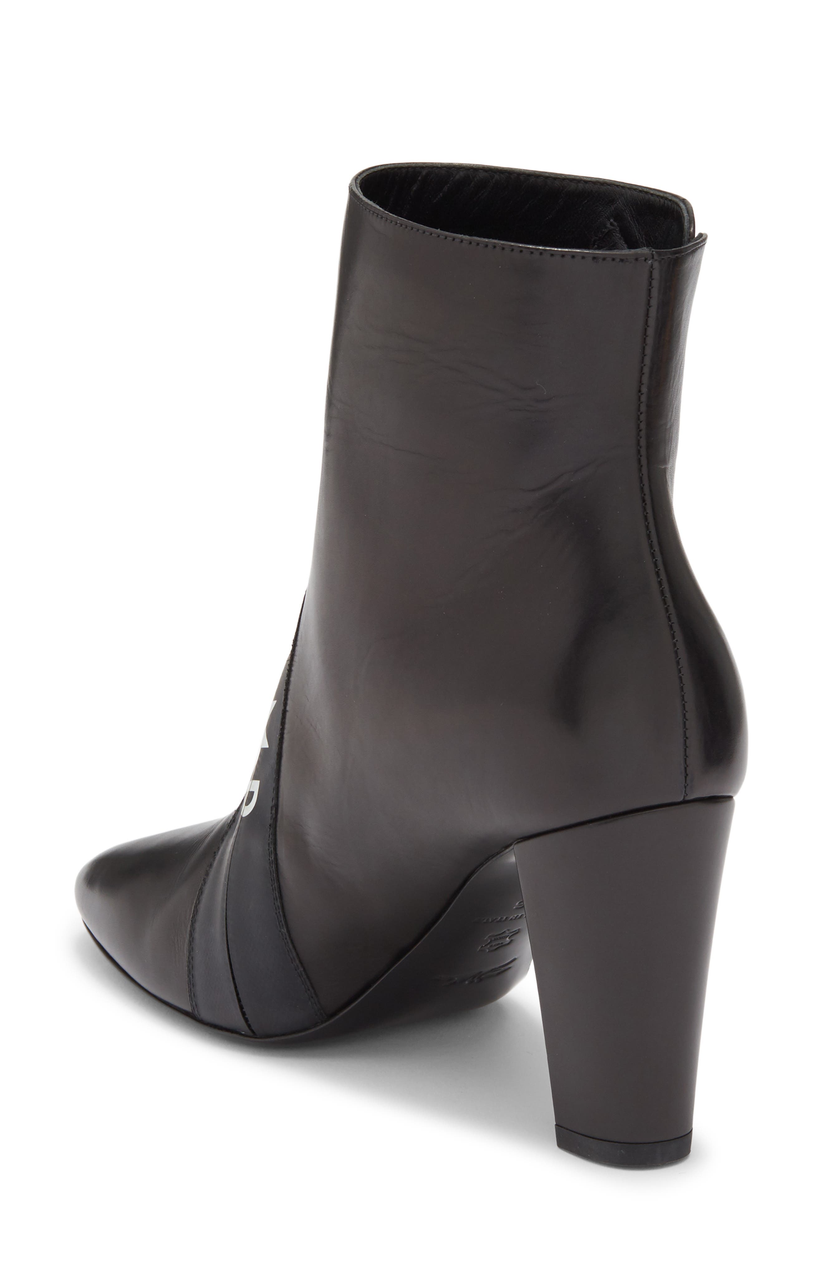 Longchamp Logo Ankle Boot, Alternate, color, Black