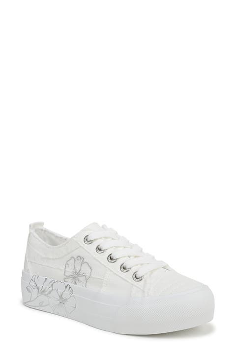 Sadie Sun Embroidered Flower Platform Sneaker (Women)
