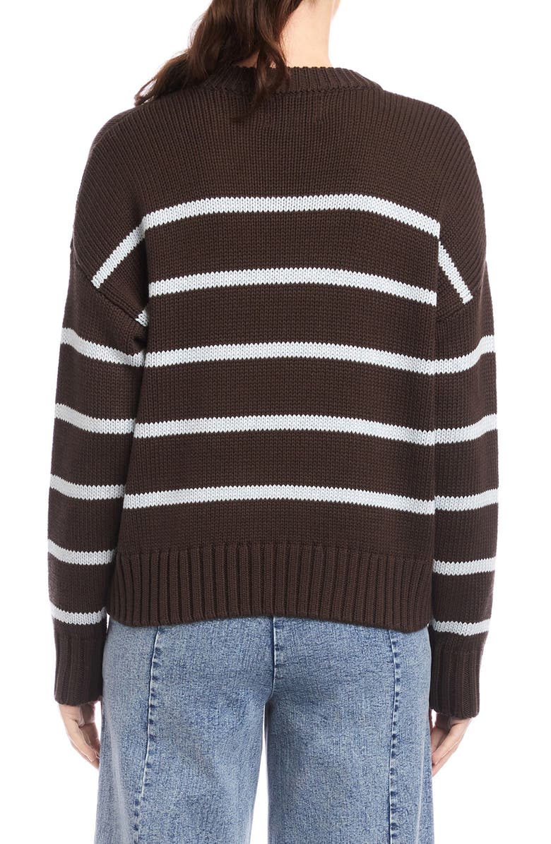 FIFTEEN TWENTY Luca Stripe Crewneck Sweater, Alternate, color, Stripe