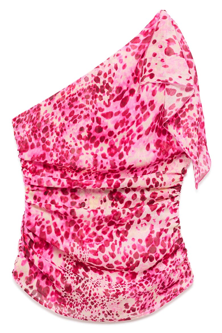 Corinne One-Shoulder Top, Alternate, color, FUCHSIA