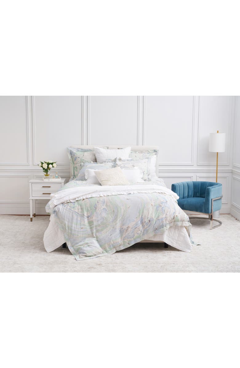 ELISABETH YORK Marble Sea Glass Duvet Cover Collection, Main, color, Blue