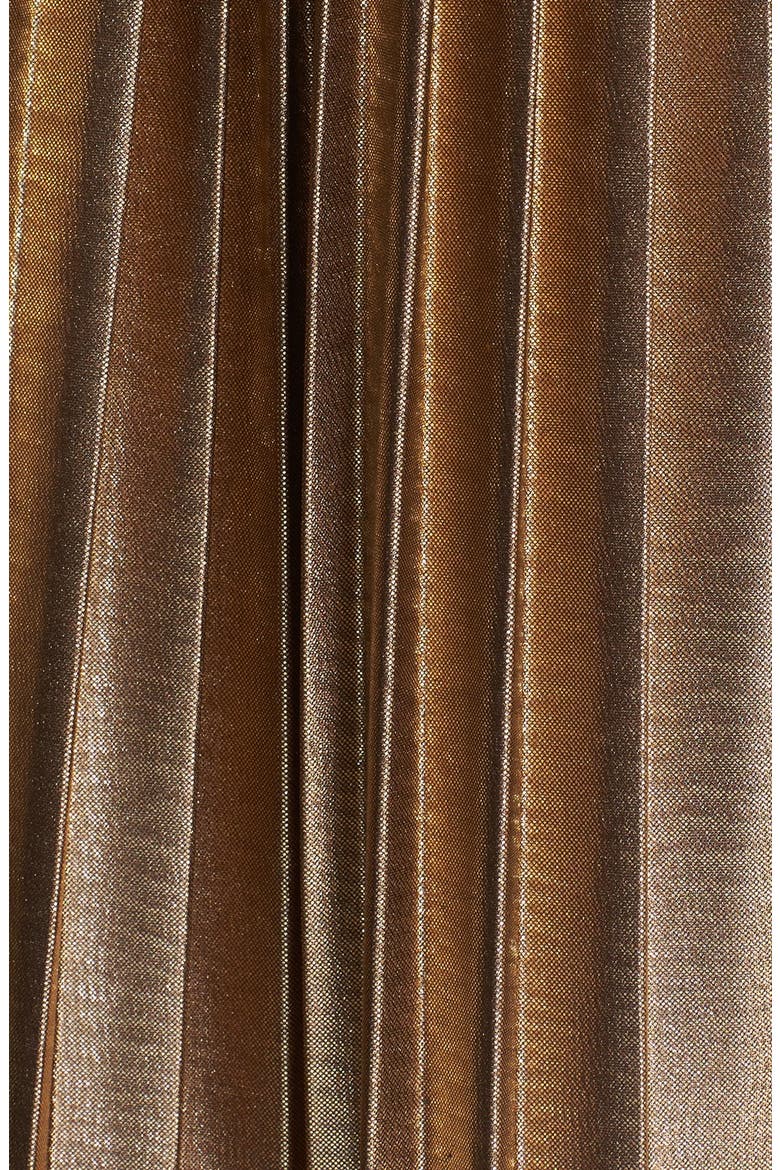 Metallic Pleat Skirt, Alternate, color, METALLIC GOLD