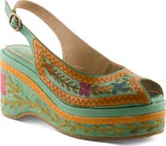 L'Artiste by Spring Step Artdevivre Slingback Platform Wedge