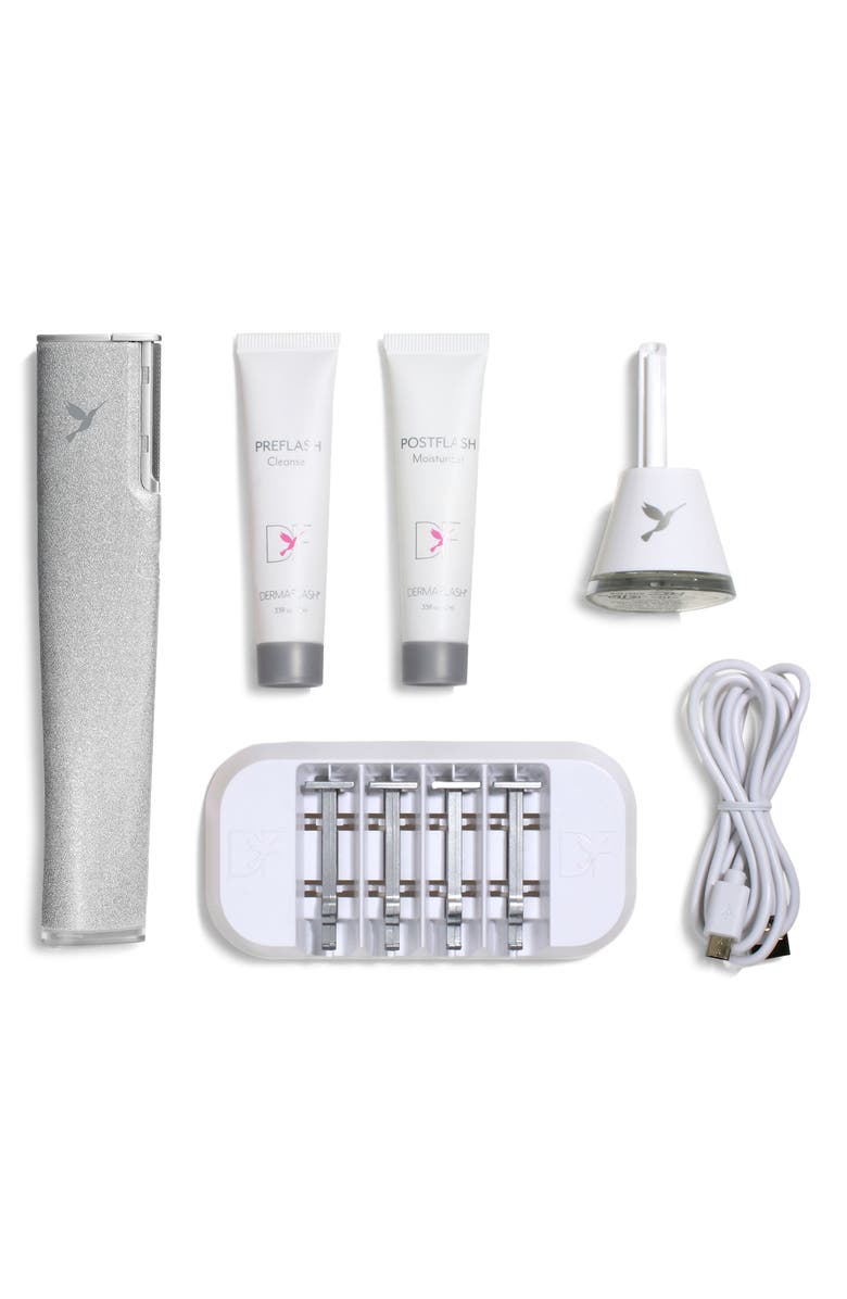 DERMAFLASH ONE Glitter Exfoliation & Peach Fuzz Removal Device, Alternate, color, 