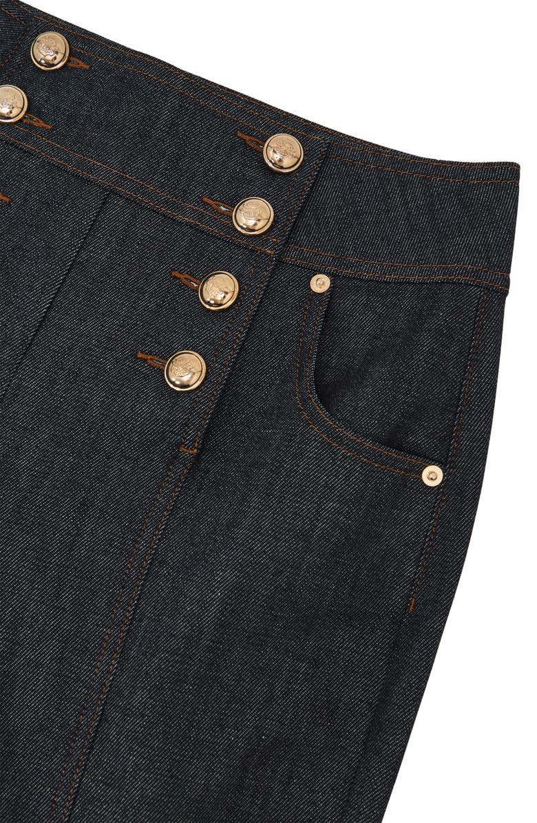 Reiss Skylar Sailor High Waist Bootcut Jeans, Alternate, color, Dark Blue