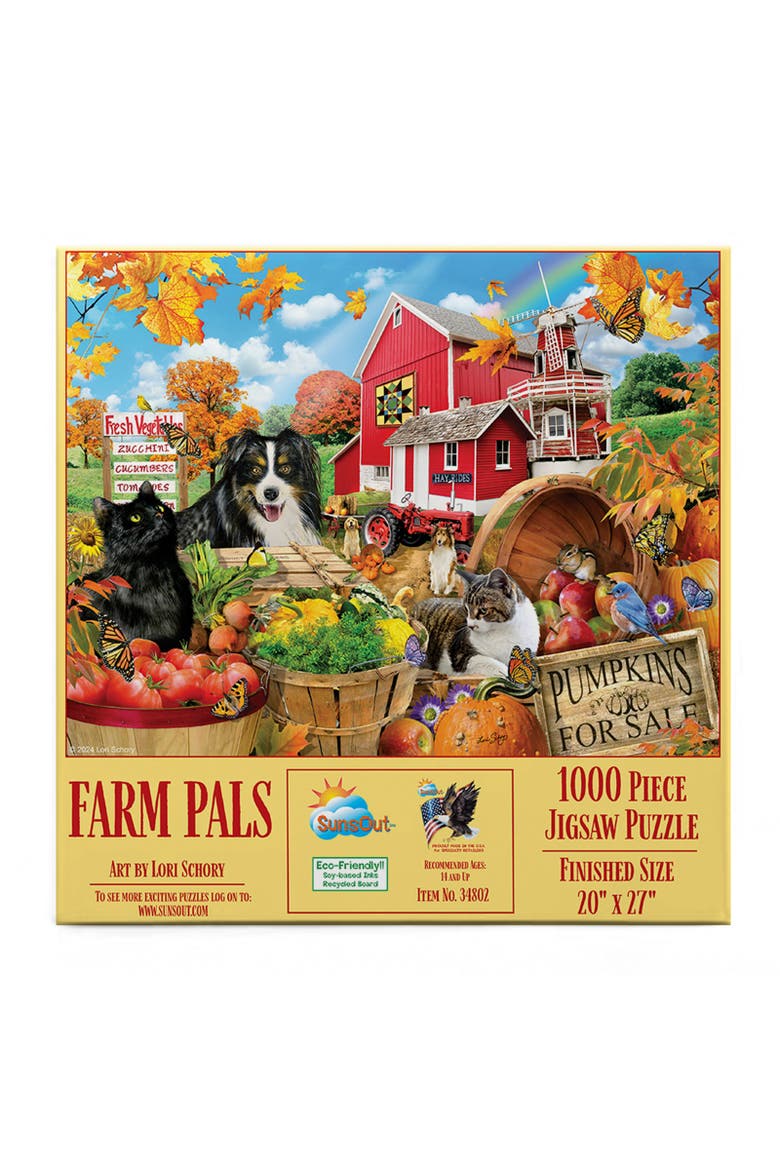 Farm Pals 1000 piece Jigsaw Puzzle for Adults, Alternate, color, Multicolor