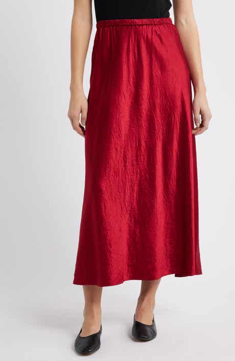 Eileen Fisher Crinkle Satin Bias Skirt