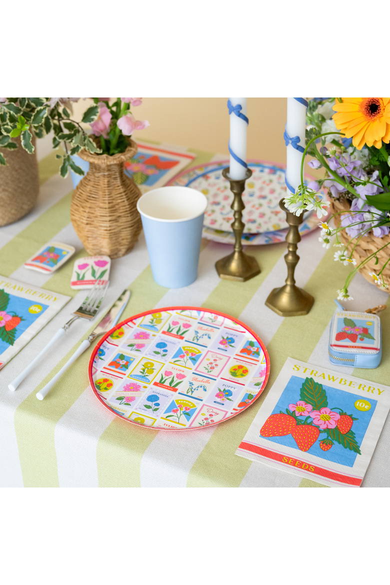 In Bloom Strawberry Seed Packet Large Napkins, Alternate, color, Assorted Pre-Pack