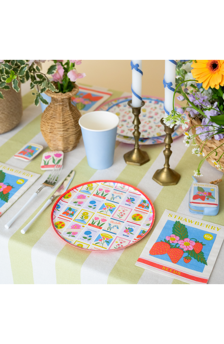Jollity & Co. In Bloom Strawberry Seed Packet Large Napkins, Alternate, color, Assorted Pre-Pack