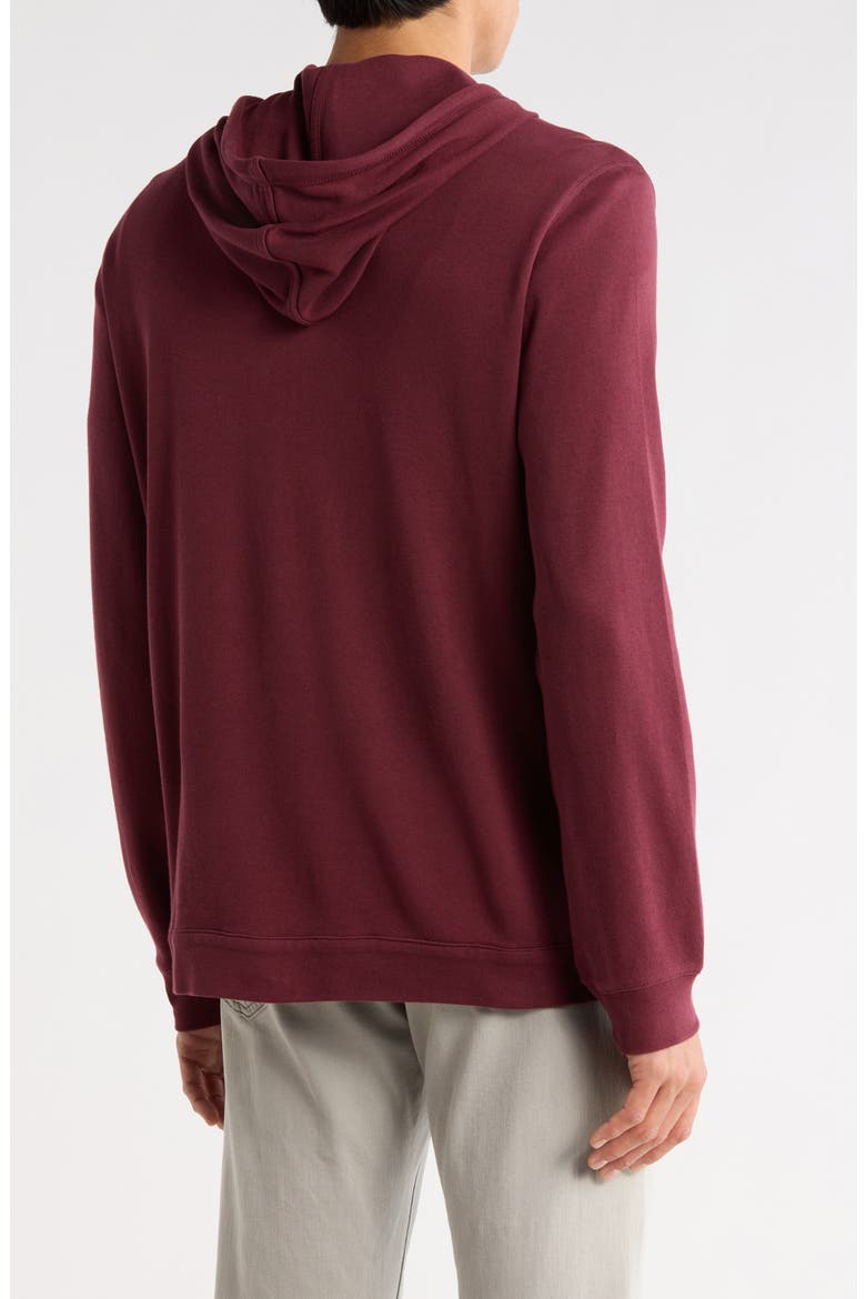 Bruno Double Knit Full Zip Hoodie, Alternate, color, OXBLOOD