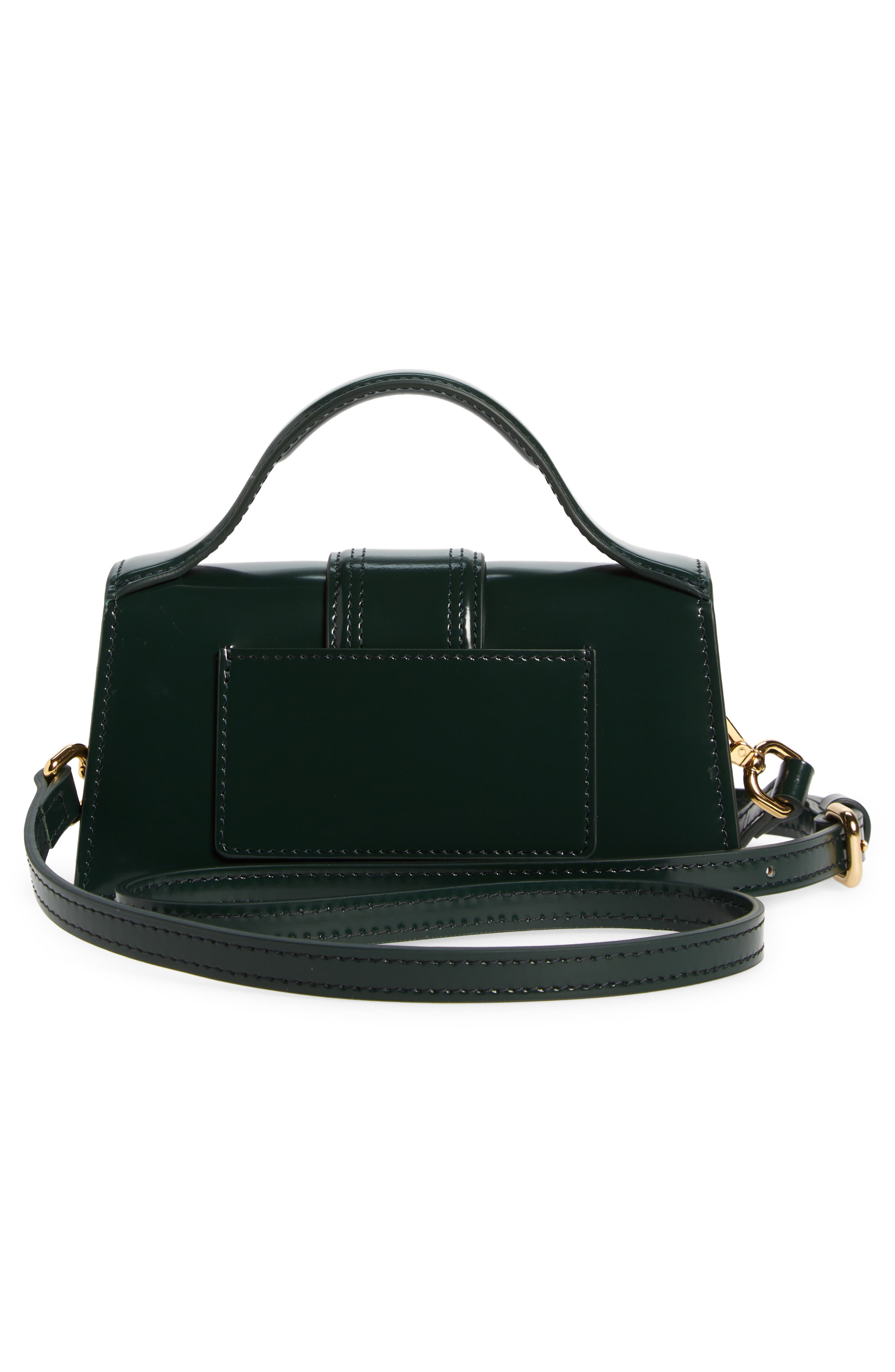 Jacquemus Le Bambino Leather Shoulder Bag, Alternate, color, Dark Green 590