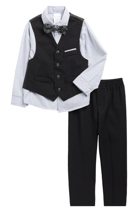 Kids' Poplin Shirt, Vest, Pants & Bow Tie Set (Toddler & Little Kid)