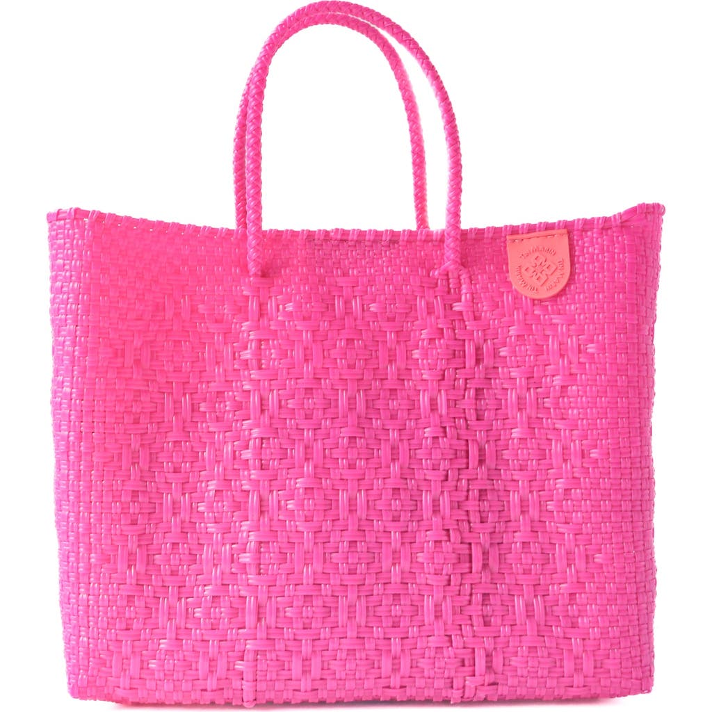 Tin Marin Vallarta Medium Woven Resort Crossbody Bag In Pink