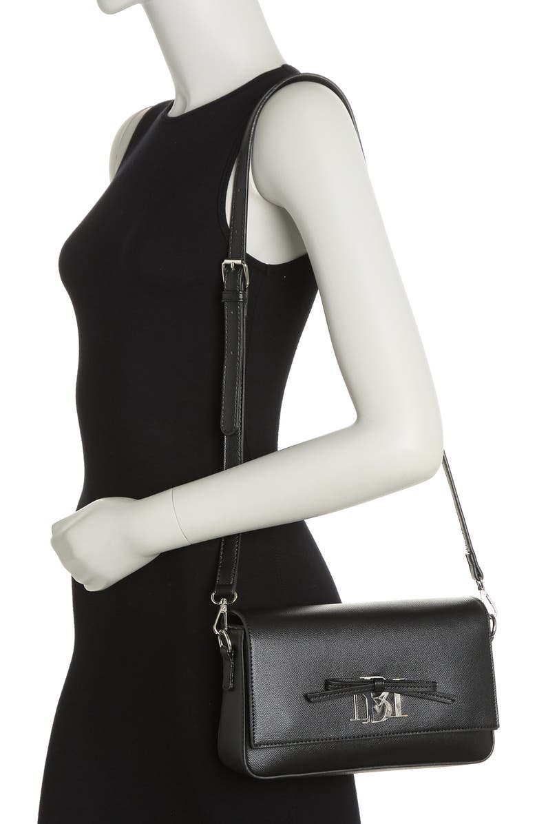 Badgley Mischka Collection Bow Crossbody Bag, Alternate, color, Black