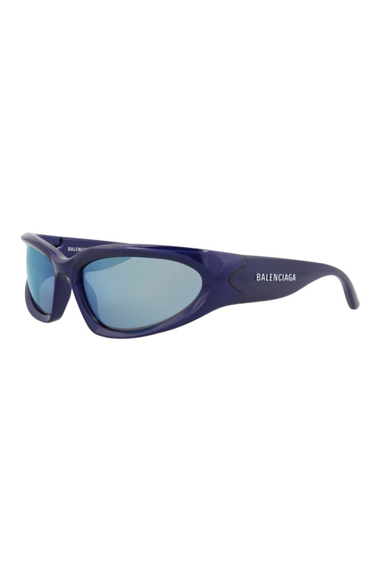 65mm Oval Sunglasses, Alternate, color, BLUE BLUE BLUE