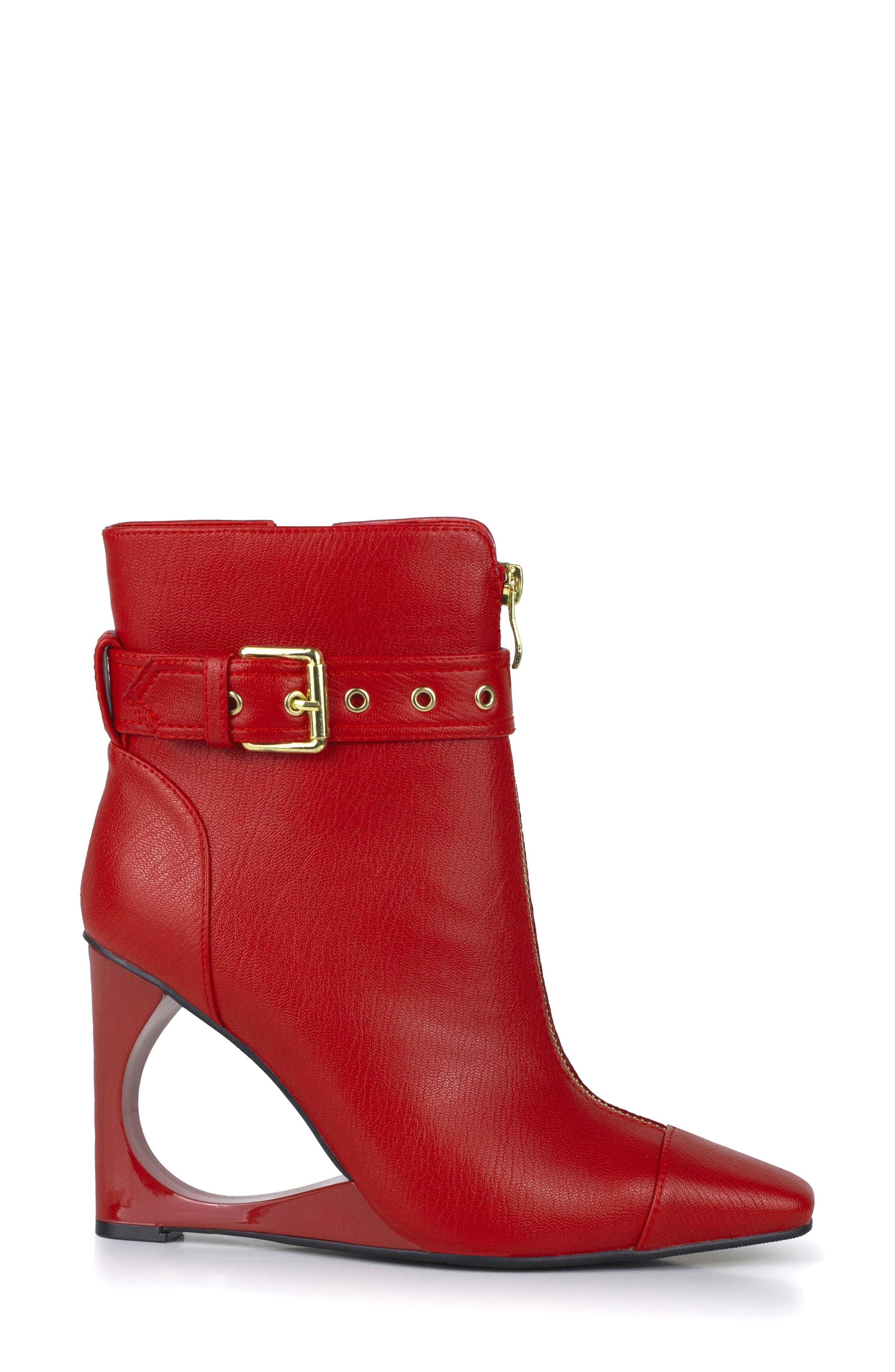 Skylight Bootie, Alternate, color, RED