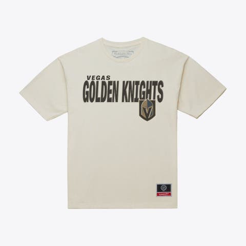 Men's Mitchell & Ness Cream Vegas Golden Knights Core Plus T-Shirt