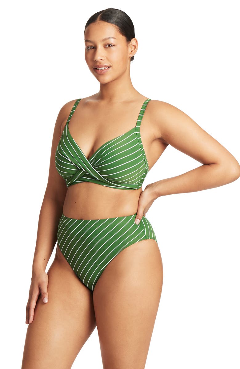 Sea Level Twist Front DD- & E-Cup Underwire Bikini Top, Alternate, color,