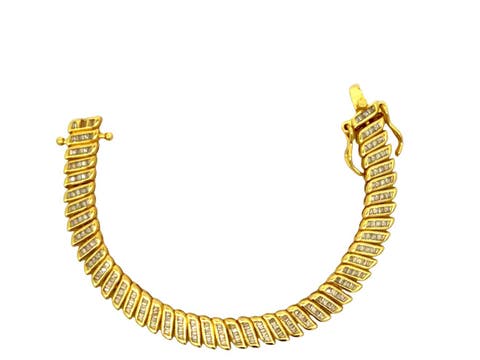 Marquise Cut Herringbone Bracelet