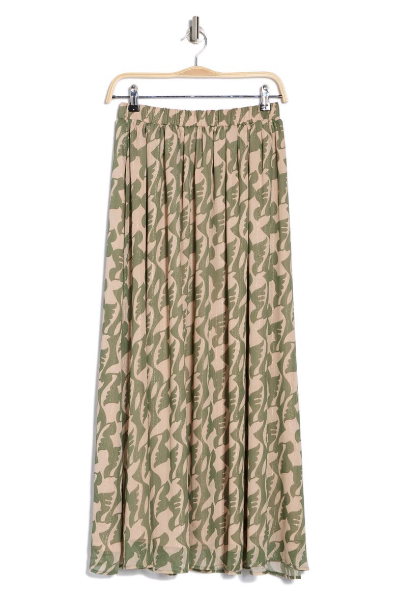 Mesh Maxi Skirt, Alternate, color, GREEN