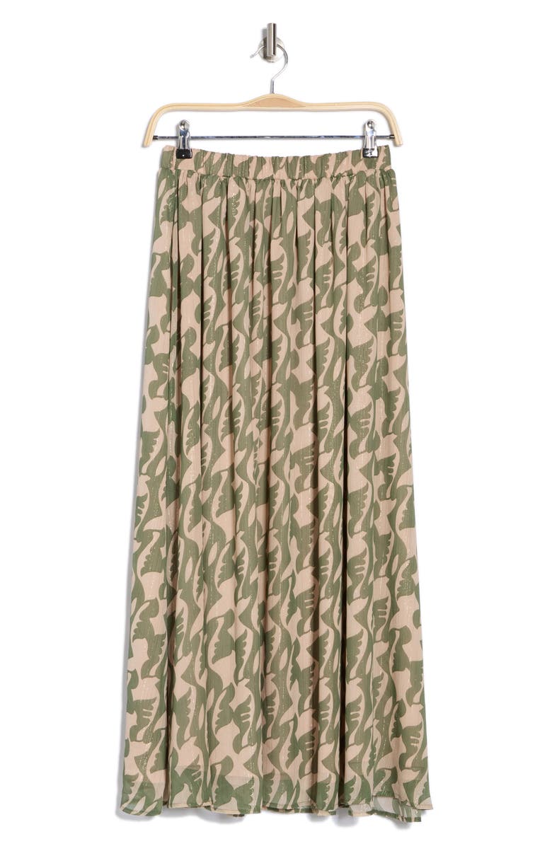 Renee C Mesh Maxi Skirt, Alternate, color, Green