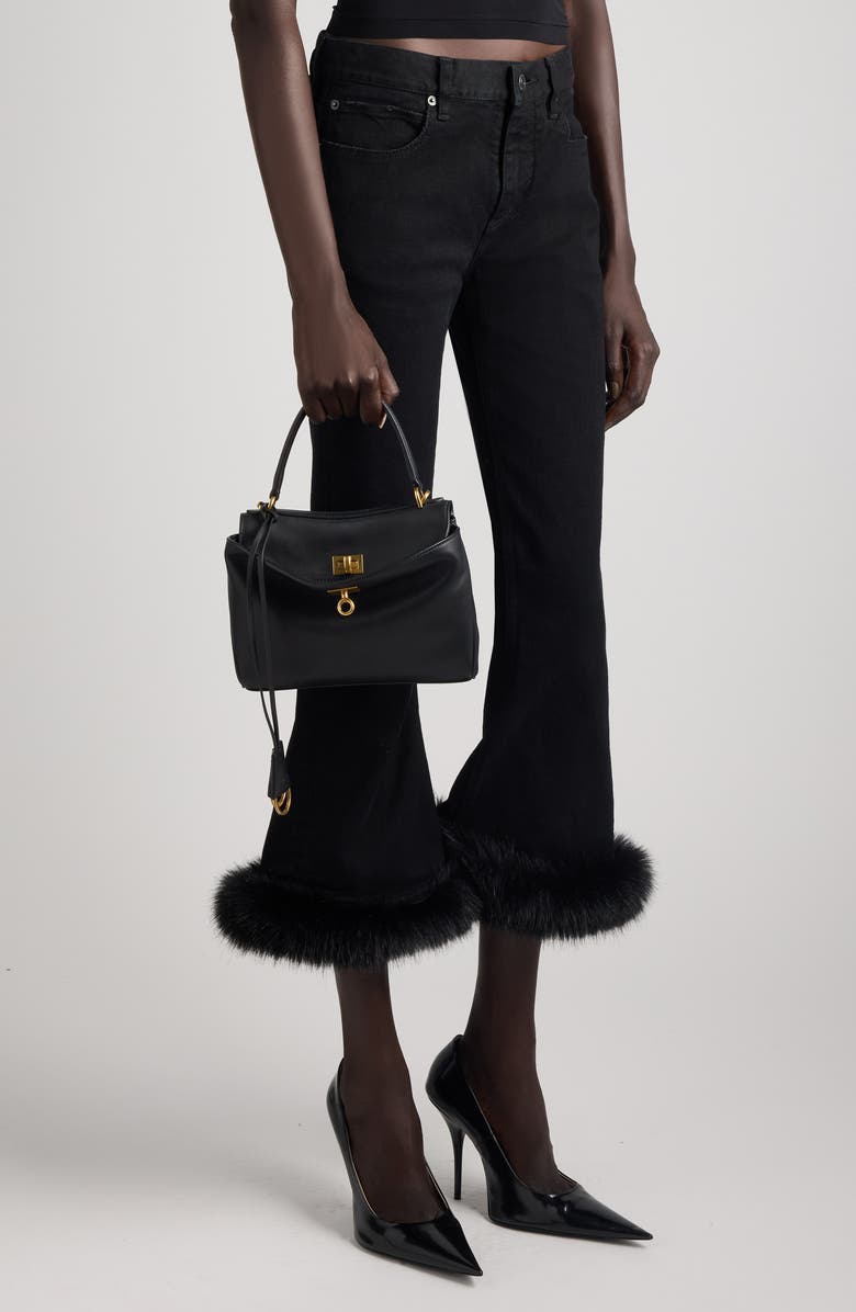 Balenciaga Mini Rodeo Leather Sling Pouchette, Alternate, color, Black