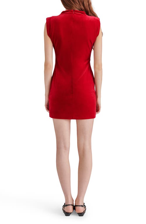 Steve Madden Astoria Velvet Minidress In Red