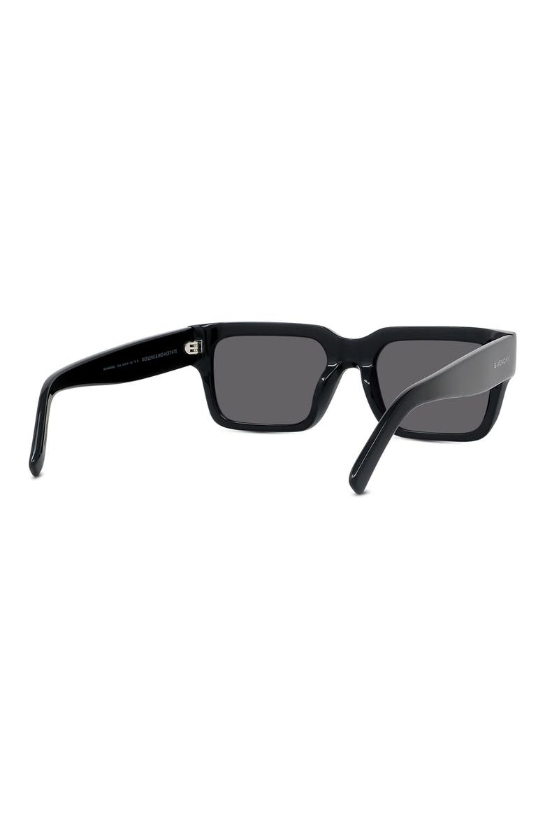 GV Day 53mm Square Sunglasses, Alternate, color, SHINY BLACK / SMOKE