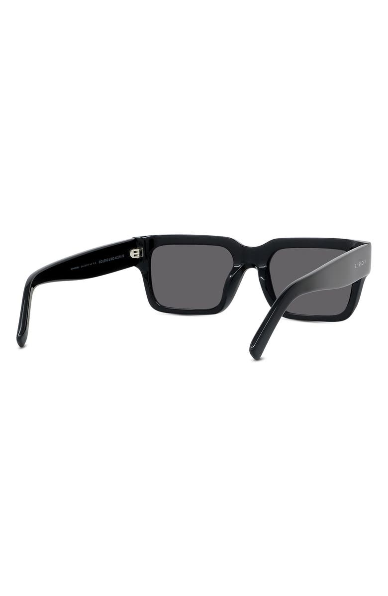 Givenchy GV Day 53mm Square Sunglasses, Alternate, color, Shiny Black / Smoke