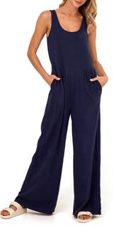 Threads 4 Thought Eira Smocked Sleeveless Wide Leg Jumpsuit