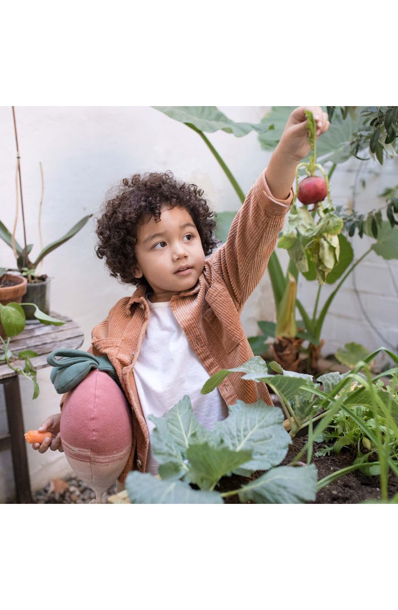 Lorena Canals Knitted cushion Ramona the Radish, Alternate, color, Pink