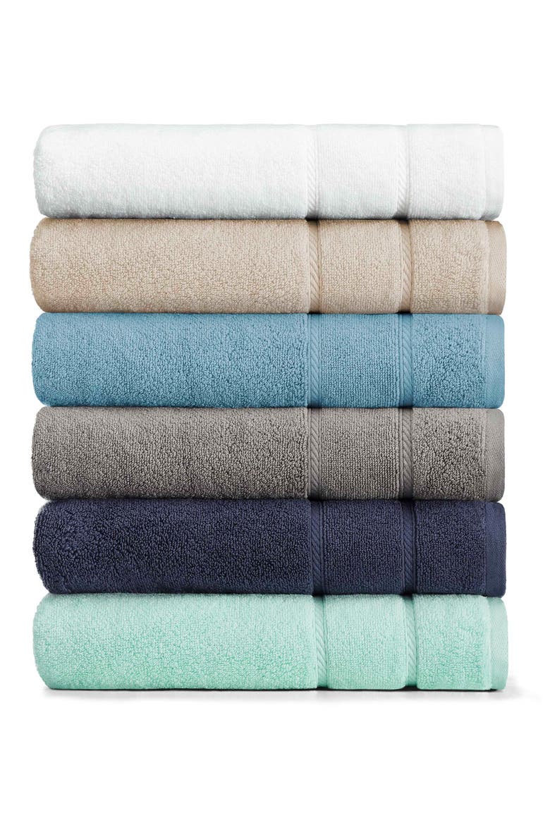 Belle Haven Set of 2 Bath Towels, Alternate, color, DARK GREY