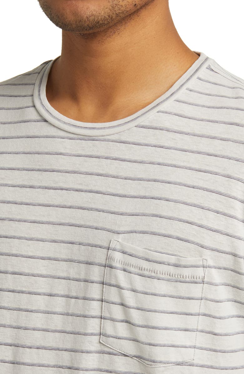 Rails Valencia Stripe Hemp & Organic Cotton Pocket T-Shirt, Alternate, color, 
