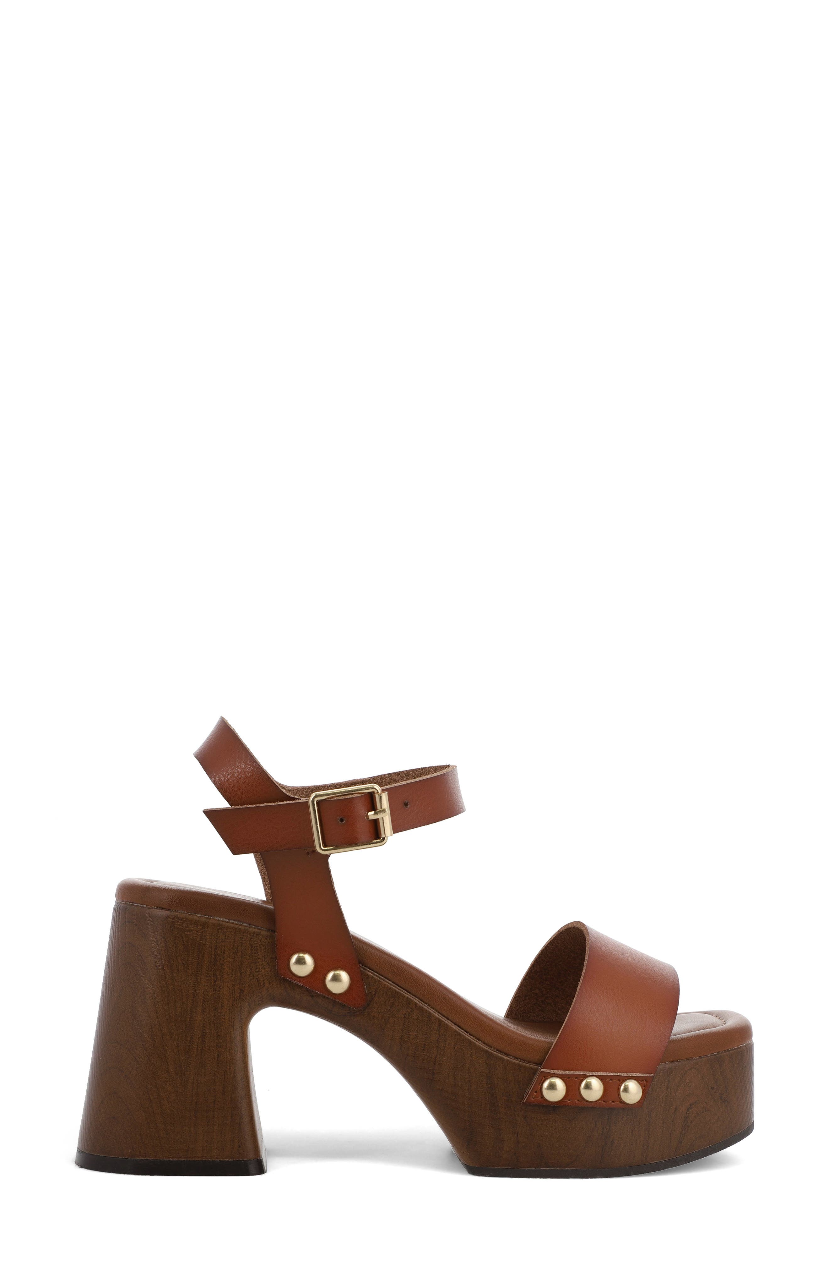 MIA Electrah Platform Sandal, Alternate, color, Cognac