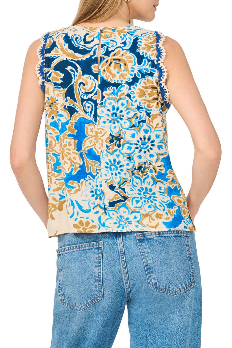 Crochet Trim Tank, Alternate, color, SEPIA TAN