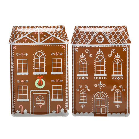 Tall Gingerbread House Christmas Plates