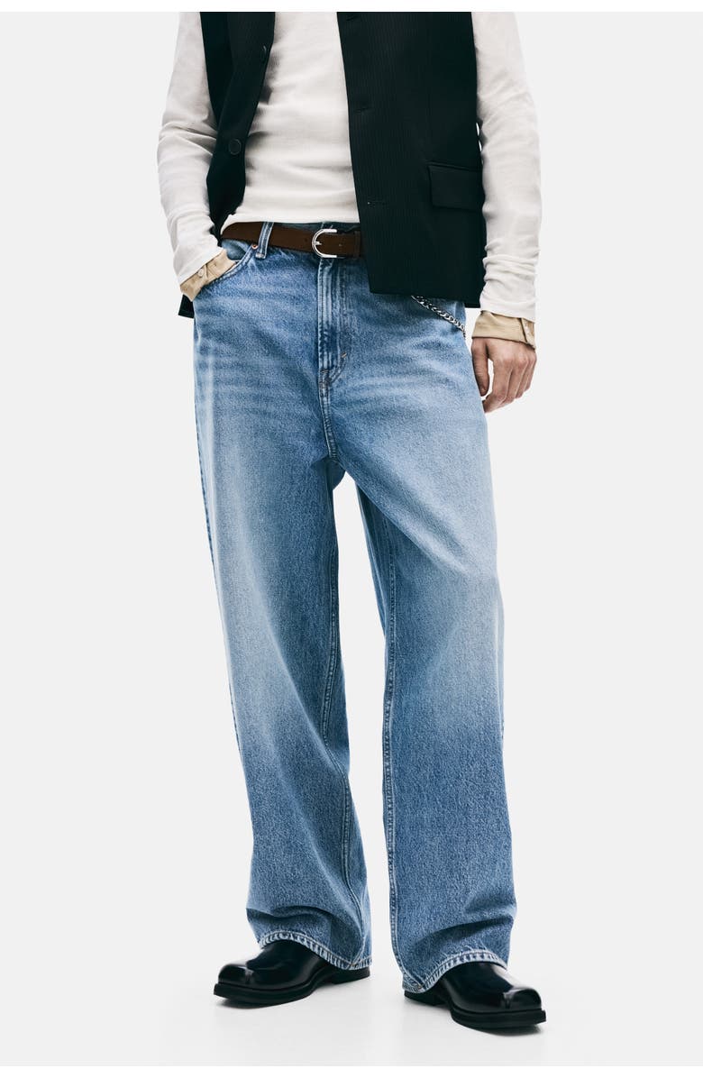 H&M Fairfax baggy jeans, Alternate, color, Denim Blue