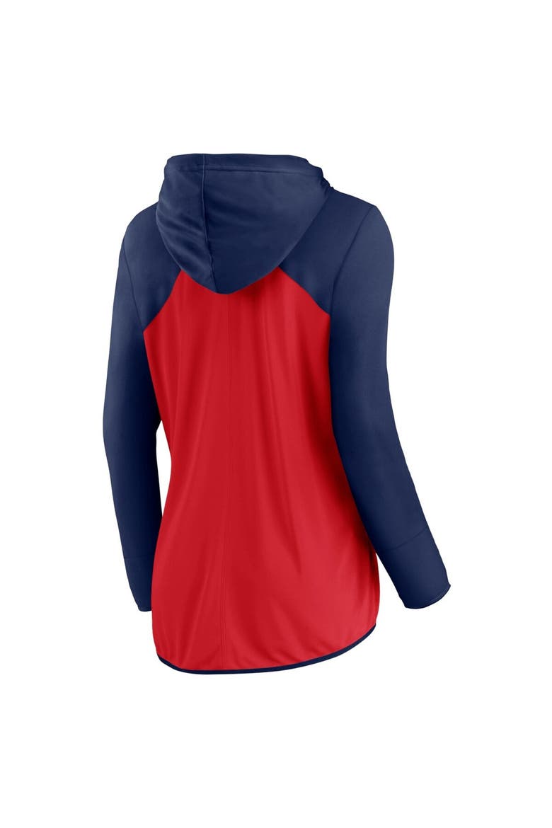 Women's Fanatics Red/Navy New England Patriots Script Full-Zip Hoodie, Alternate, color, Red