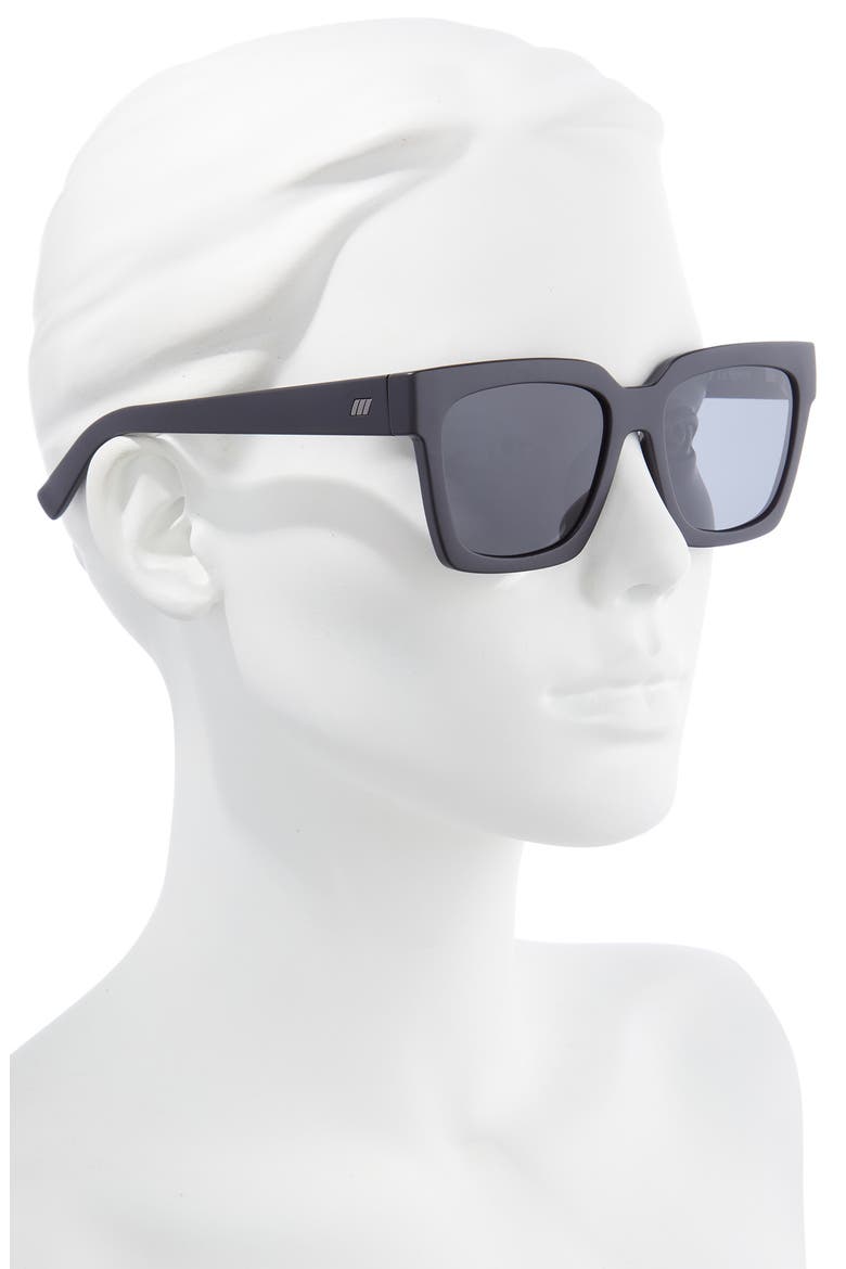 56mm Weekend Riot Sunglasses, Alternate, color, MATTE BLACK/ SMOKE MONO