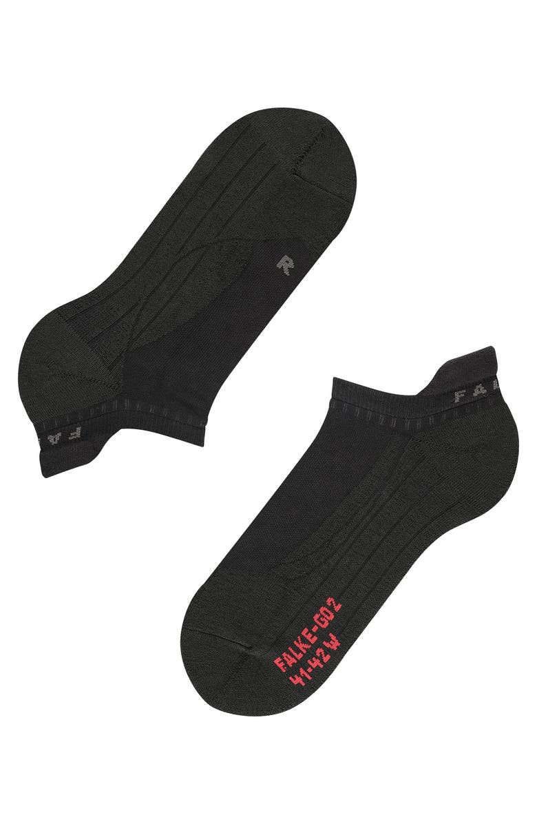 Falke GO2 Invisible Golf Socks for Spiked Shoes, Alternate, color, Black