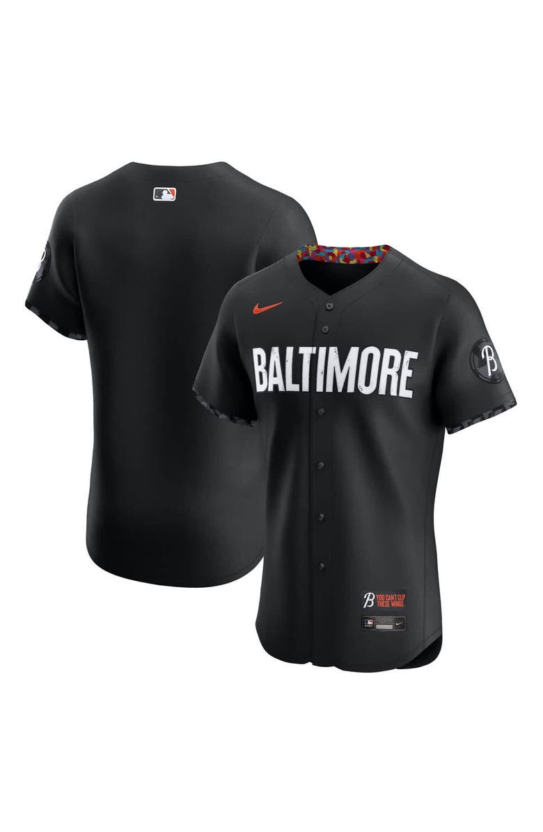 Nike Men's Nike Black Baltimore Orioles City Connect  Elite Jersey, Alternate, color, Black