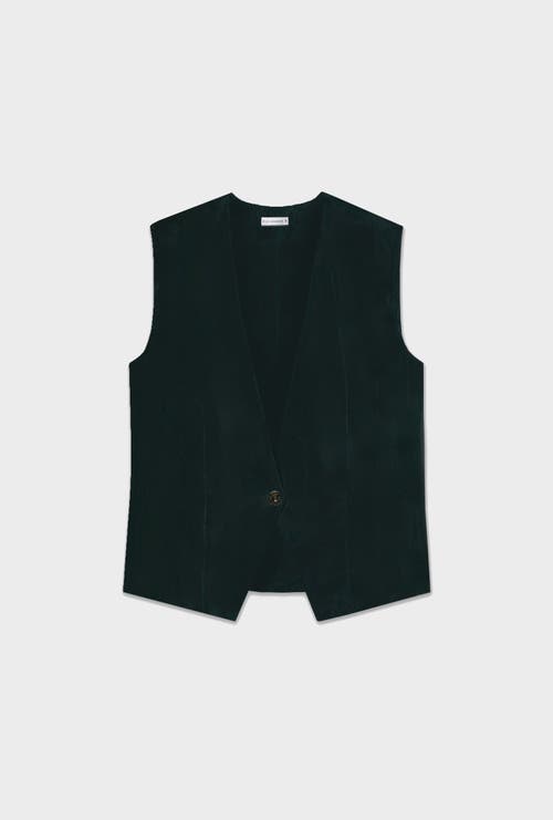 Shop Silk Laundry Twill Slouch Vest Black