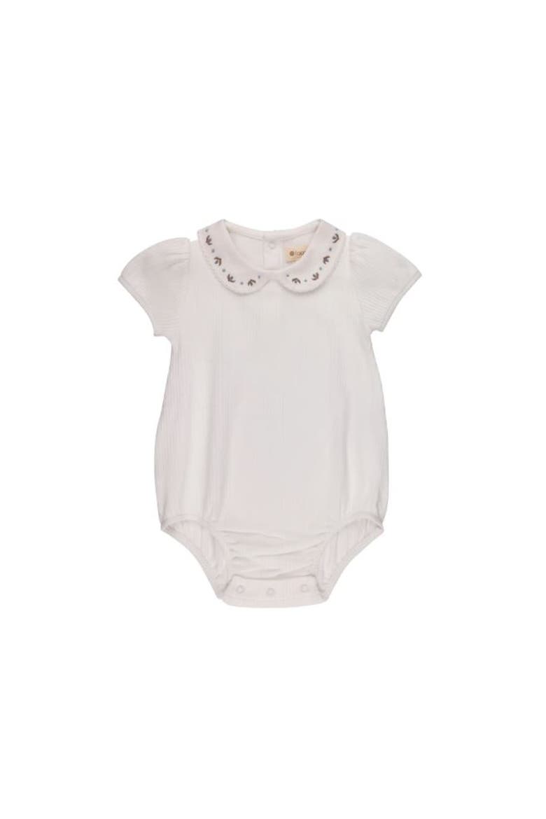 Looms Keepsake Collection - Romper, Main, color, Ivory/Blue