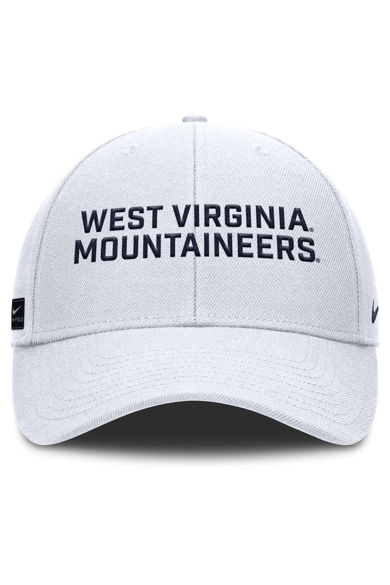 Men's Nike  White West Virginia Mountaineers Rise Practice Adjustable Hat, Alternate, color, White