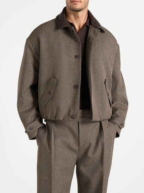 Cameron Unisex Oversized Textured Tailored Bomber Jacket