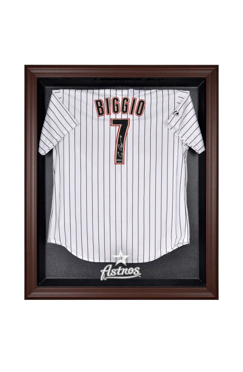 FANATICS AUTHENTIC Houston Astros Brown Framed Logo Jersey Display Case, Main, color, 