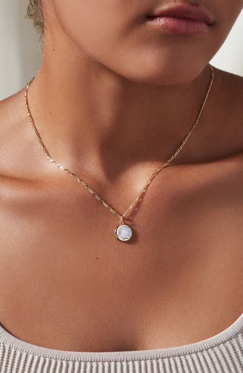 Ana Luisa Mei Moon Pendant Necklace In Gold