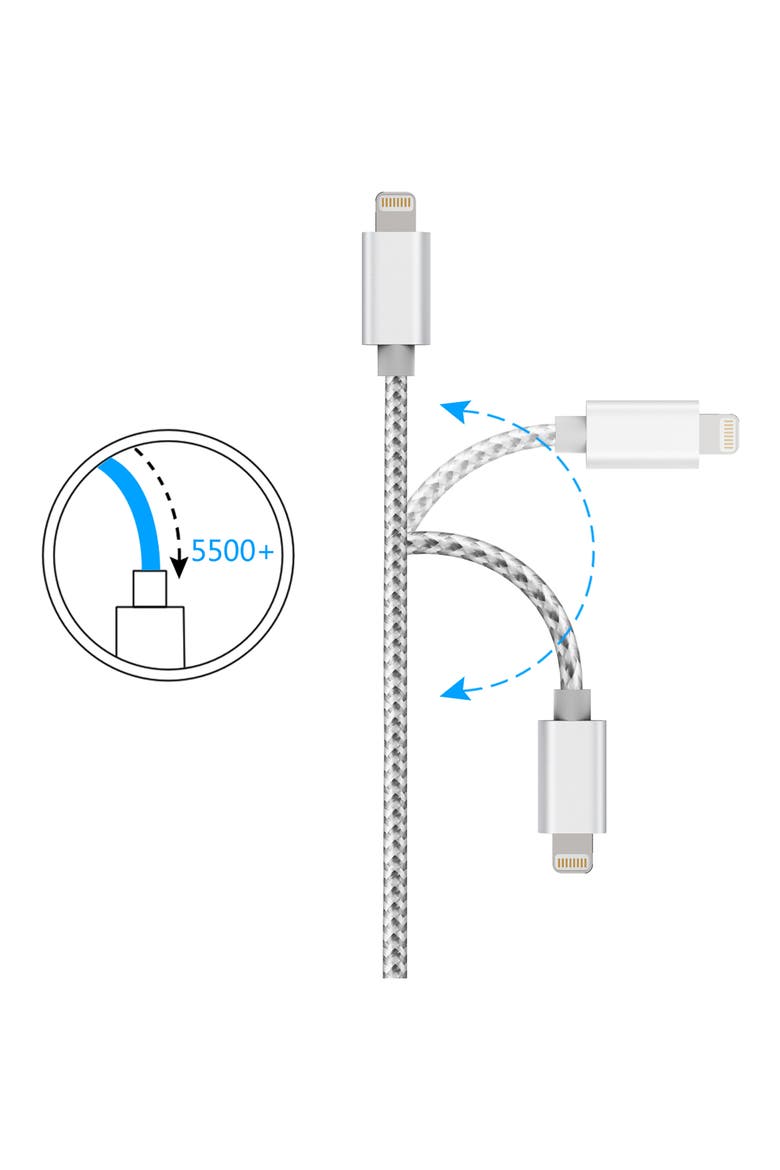3-Pack MFI Lightning Cables, Alternate, color, SILVER