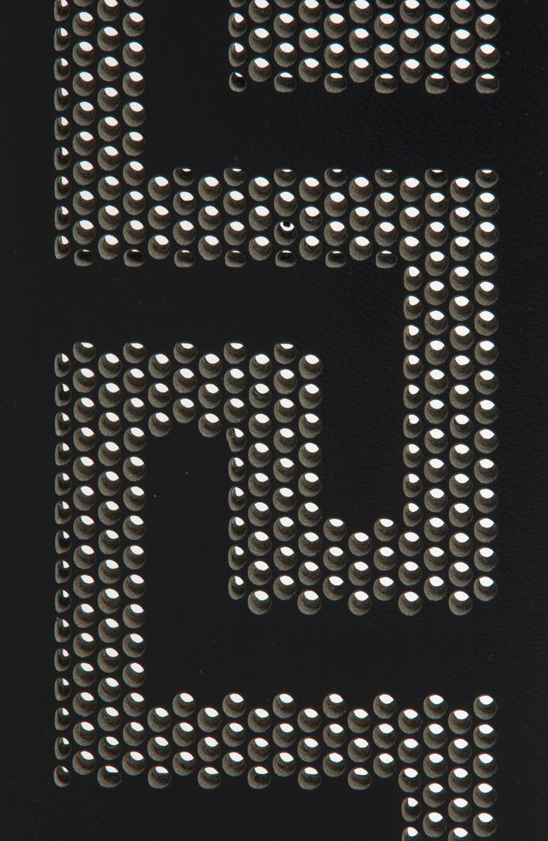 Versace Greca Leather Belt, Alternate, color, 